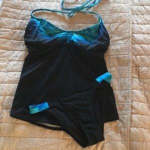 Athleta Tankini Swimsuit bathing suit Size 34D top, x small bottom